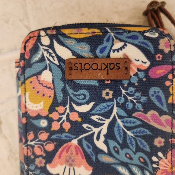 Sakroots Floral Crossbody Bag with Brown Accents - Picture 4 of 7